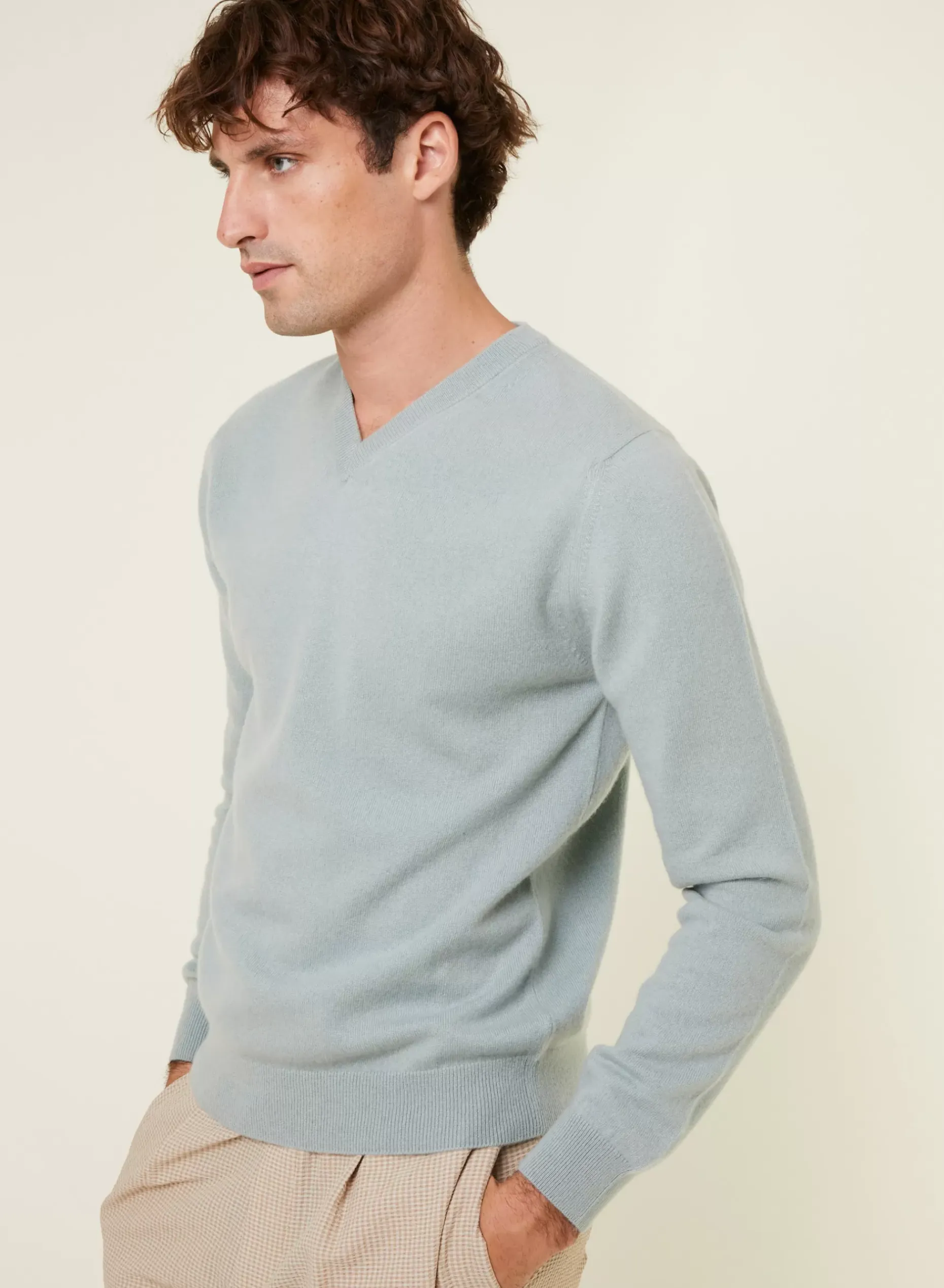 Maison Montagut Pulls>Pull Col V En Cachemire - Evann