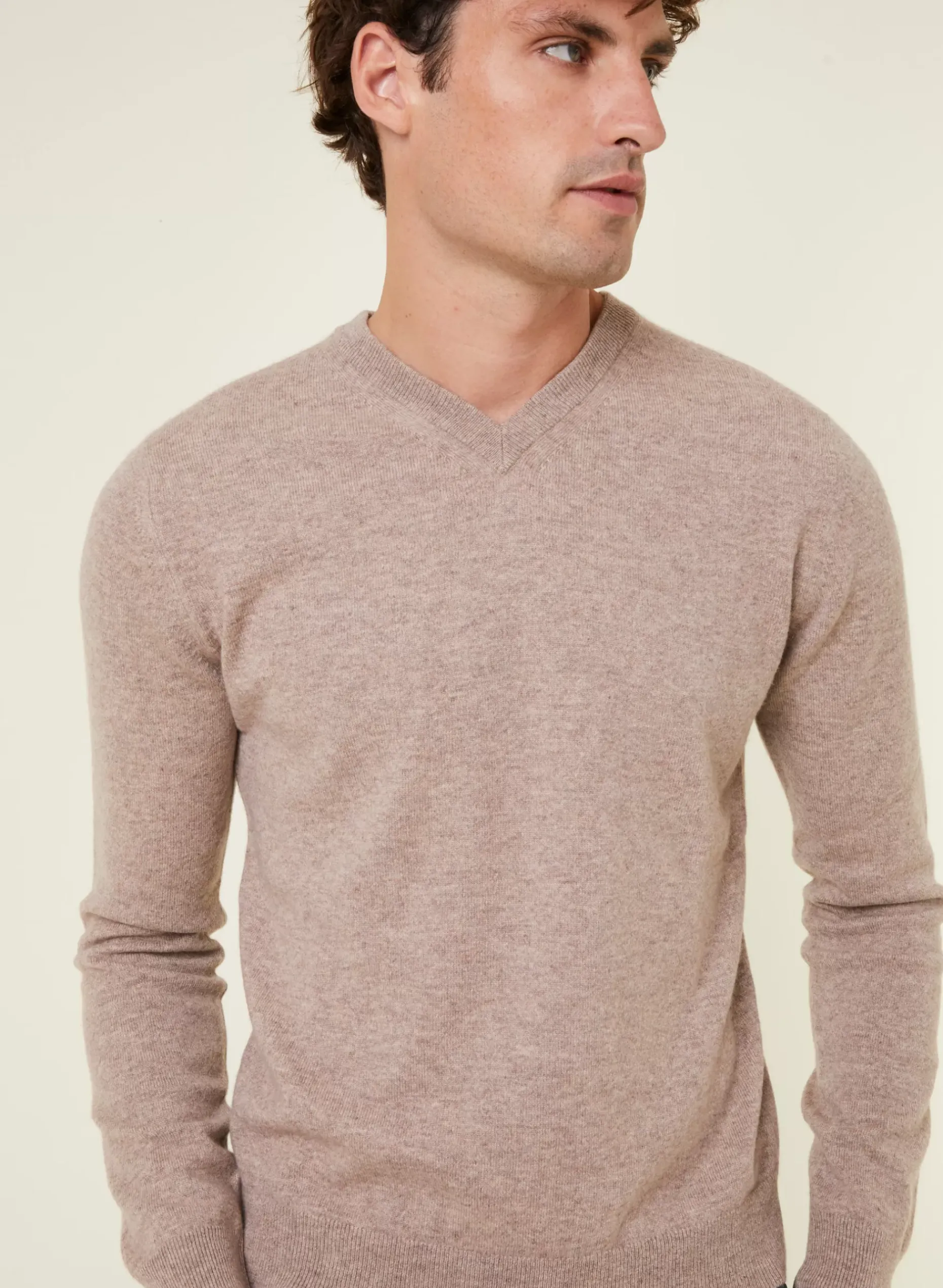 Maison Montagut Pulls>Pull Col V En Cachemire - Evann
