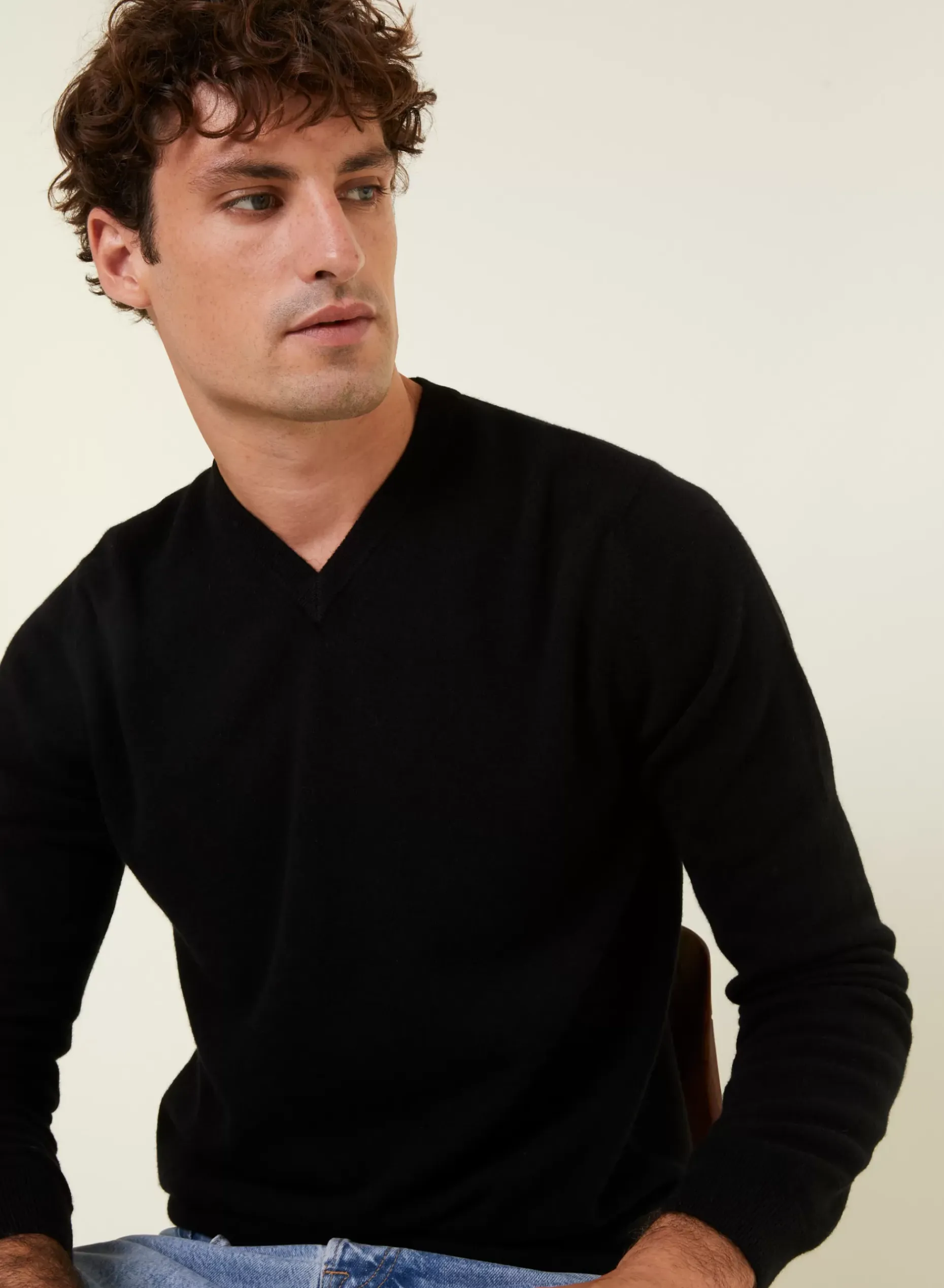 Maison Montagut Pulls>Pull Col V En Cachemire - Evann