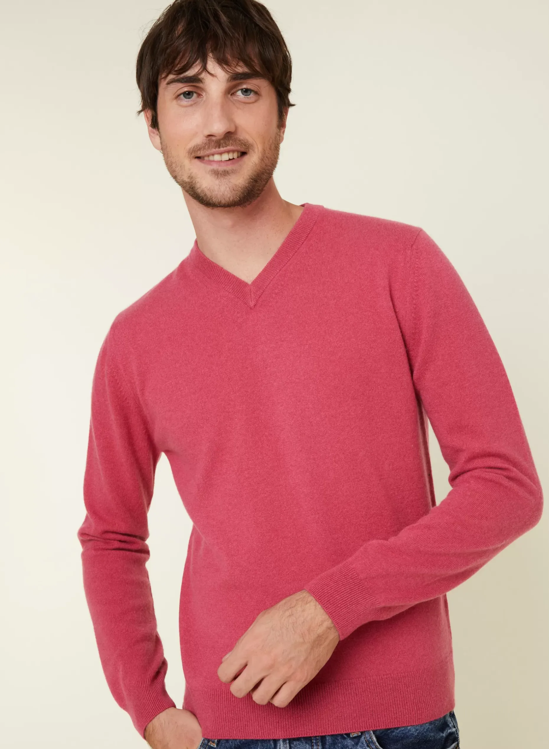 Maison Montagut Pulls>Pull Col V En Cachemire - Evann