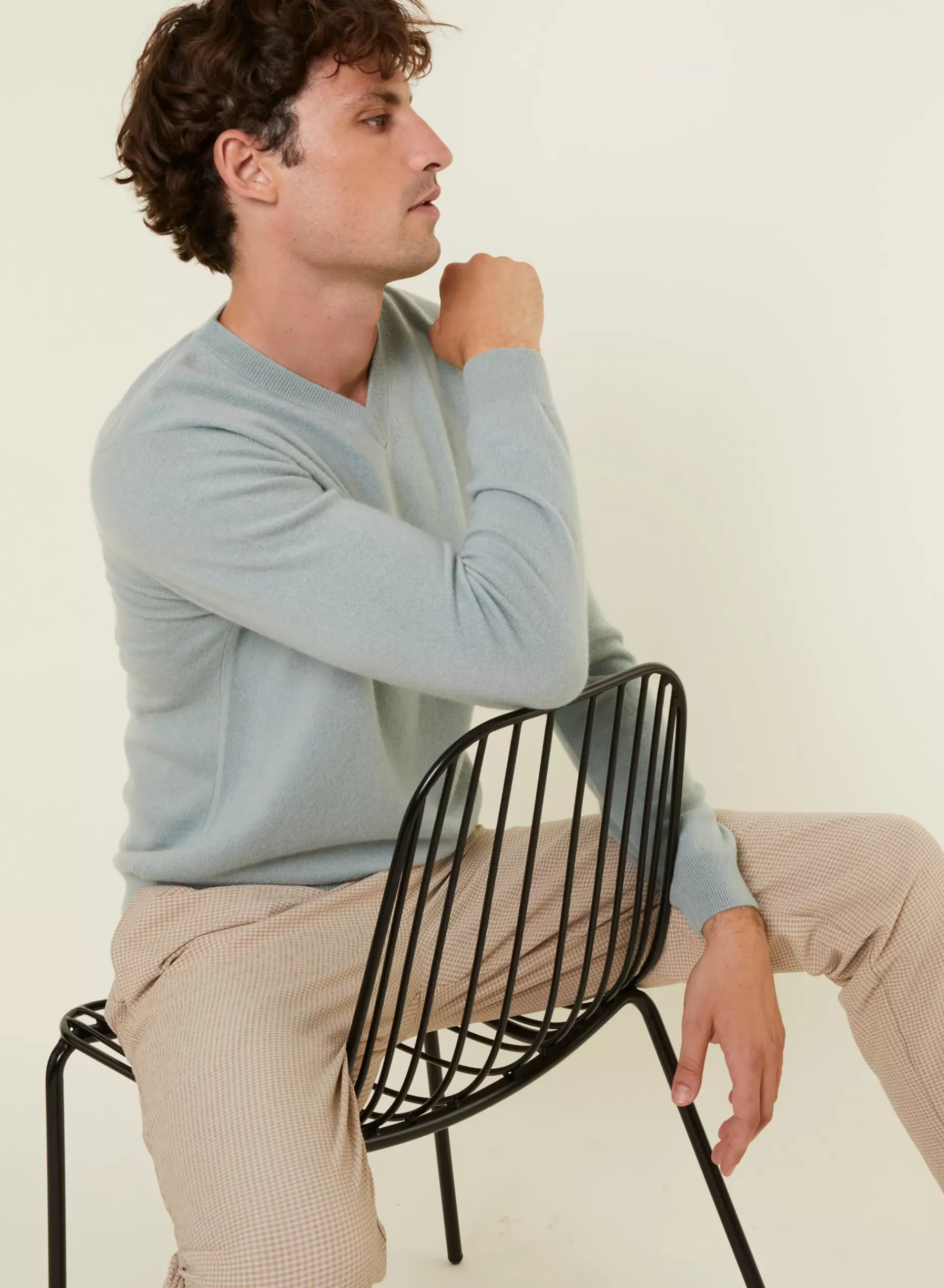 Maison Montagut Pulls>Pull Col V En Cachemire - Evann