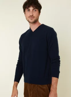 Maison Montagut Pulls>Pull Col V En Cachemire - Evann