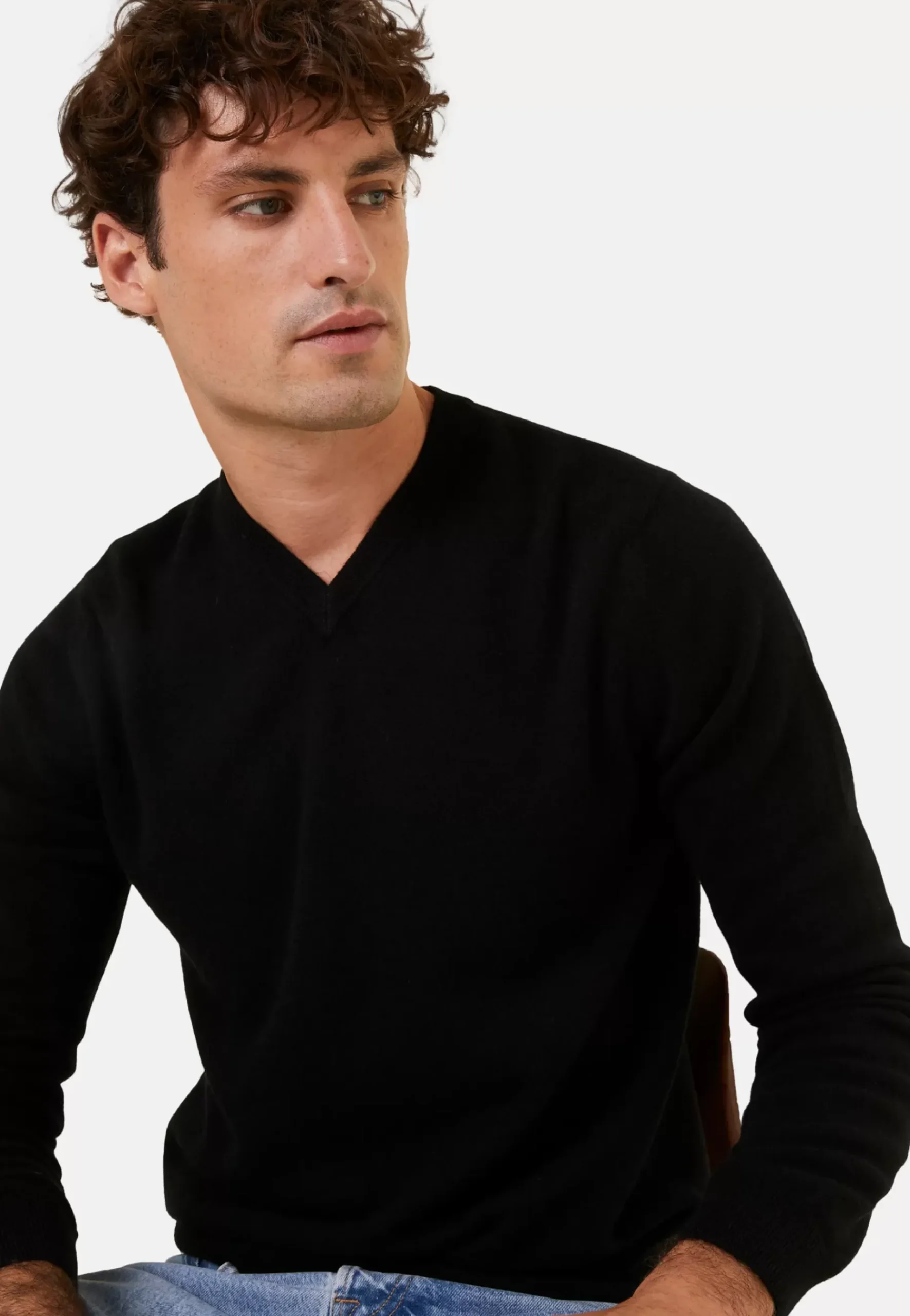 Maison Montagut Pulls>Pull Col V En Cachemire - Evann