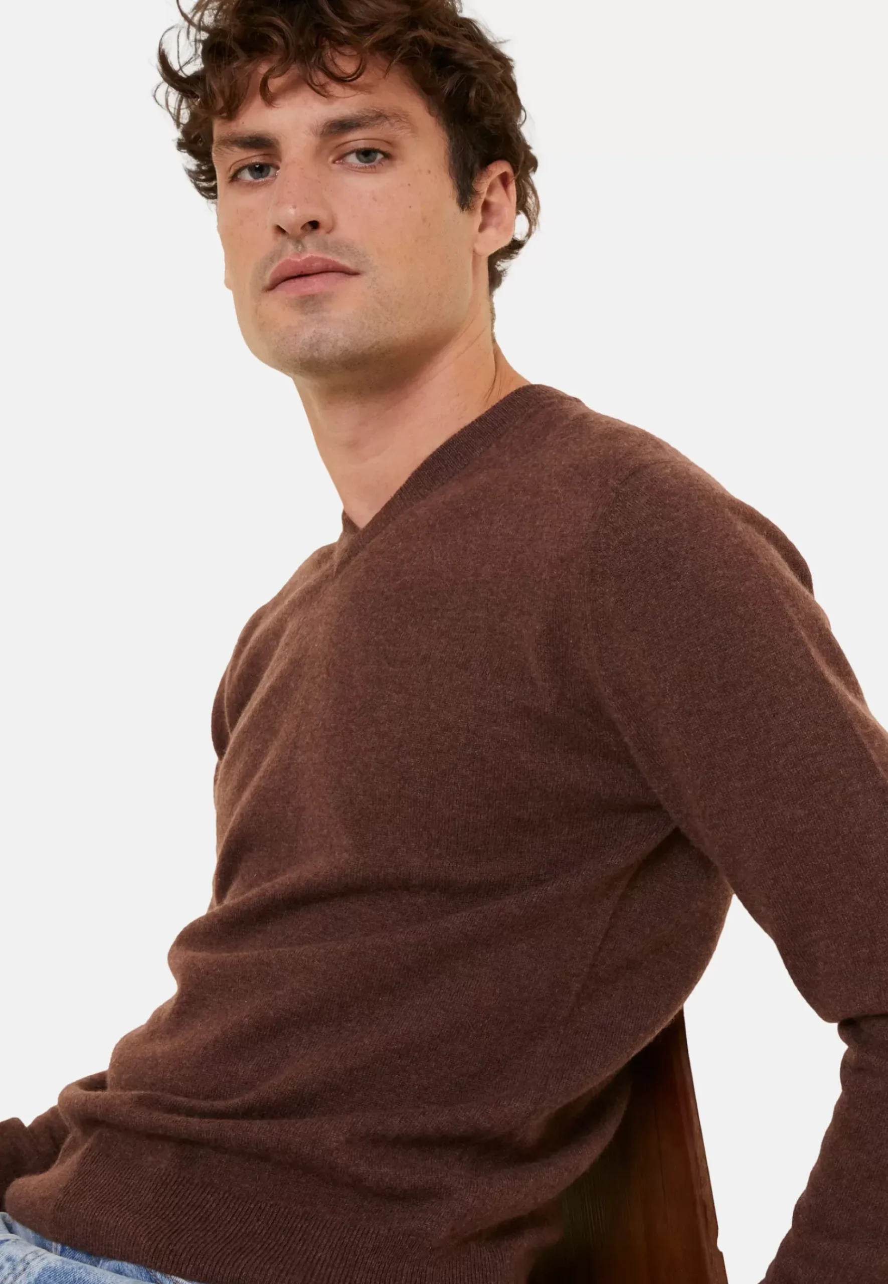 Maison Montagut Pulls>Pull Col V En Cachemire - Evann