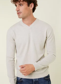 Maison Montagut Pulls>Pull Col V En Cachemire - Evann