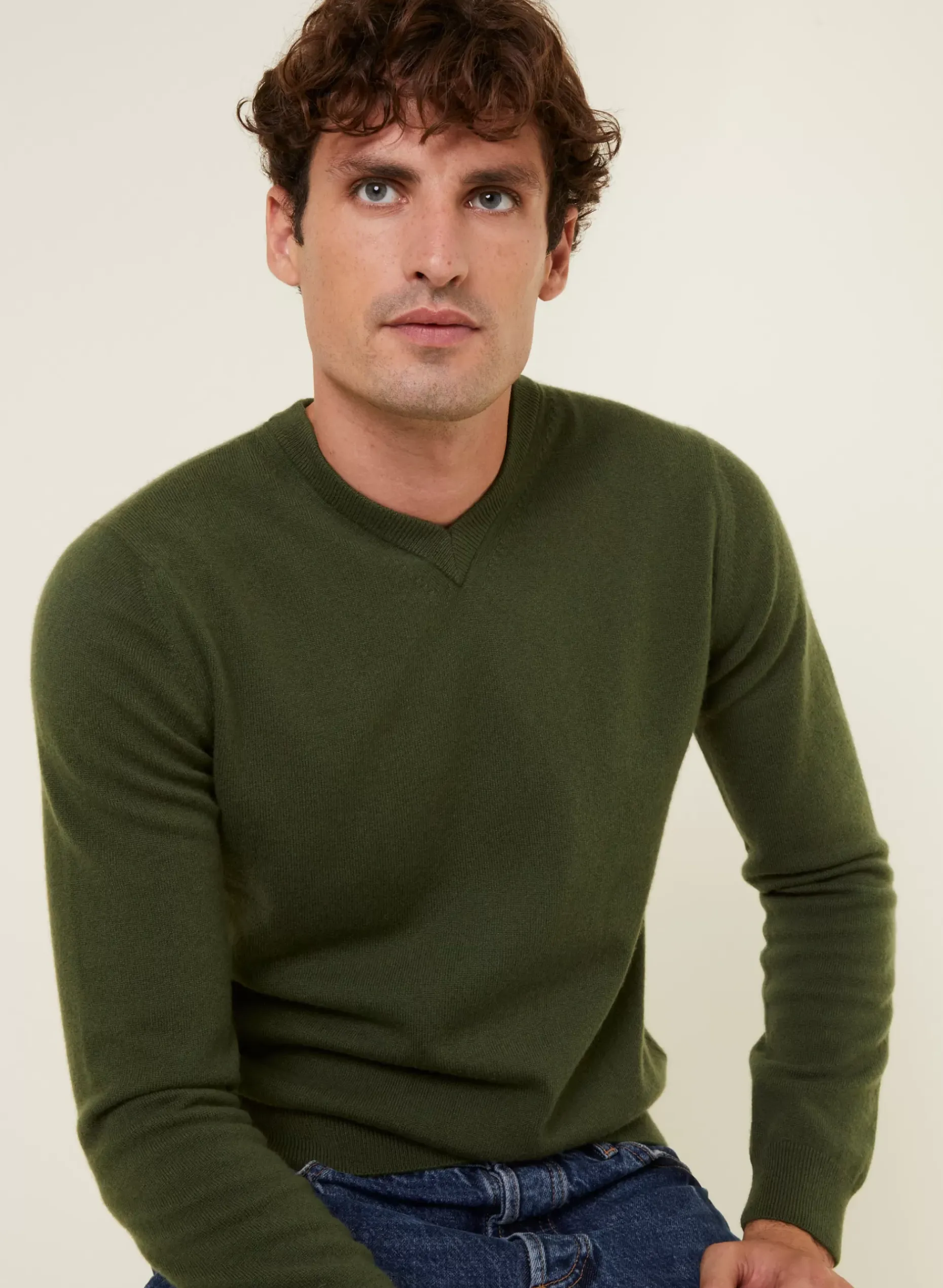 Maison Montagut Pulls>Pull Col V En Cachemire - Evann