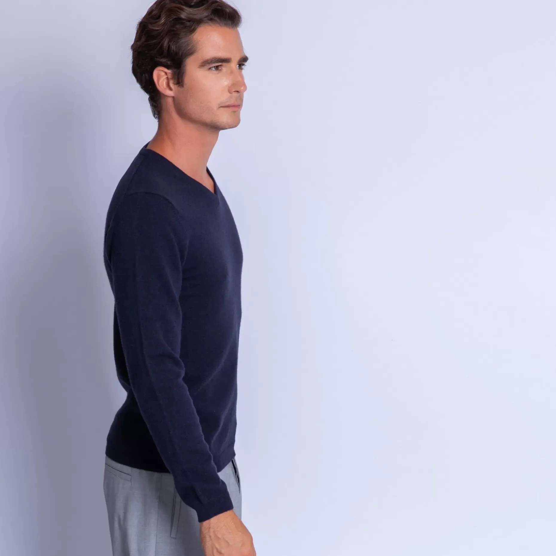 Maison Montagut Pulls>Pull Col V En Cachemire - Ferdinand