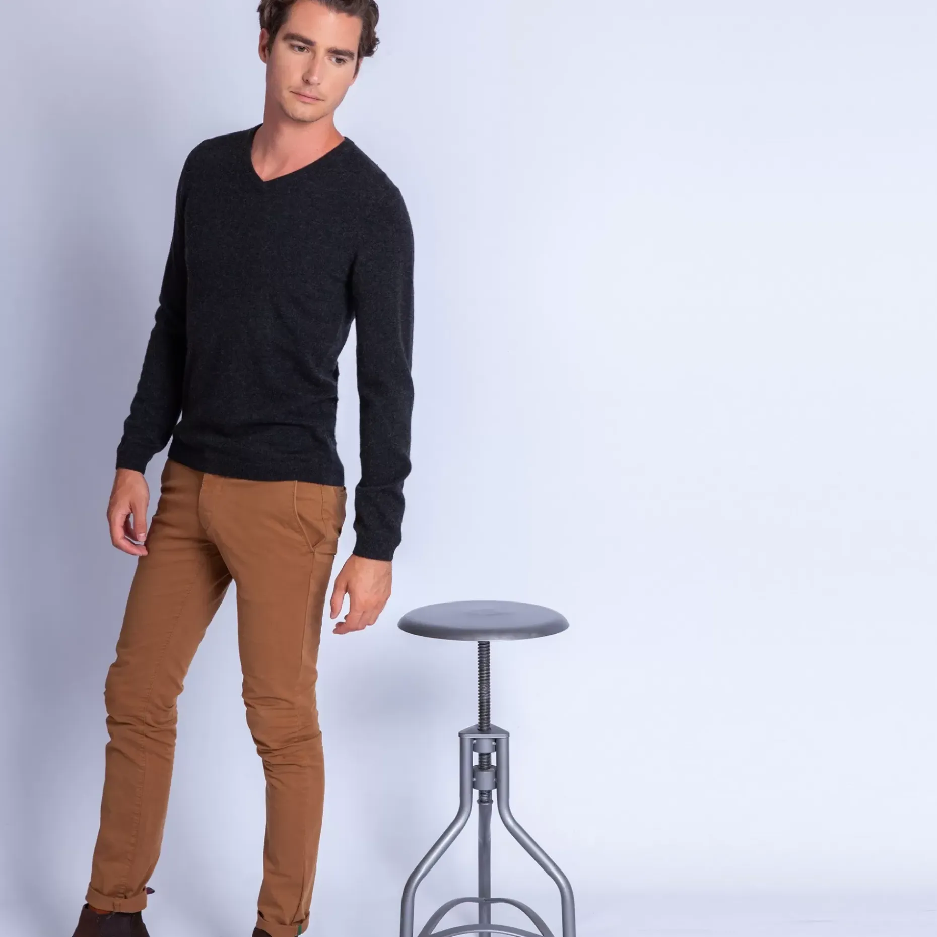 Maison Montagut Pulls>Pull Col V En Cachemire - Ferdinand