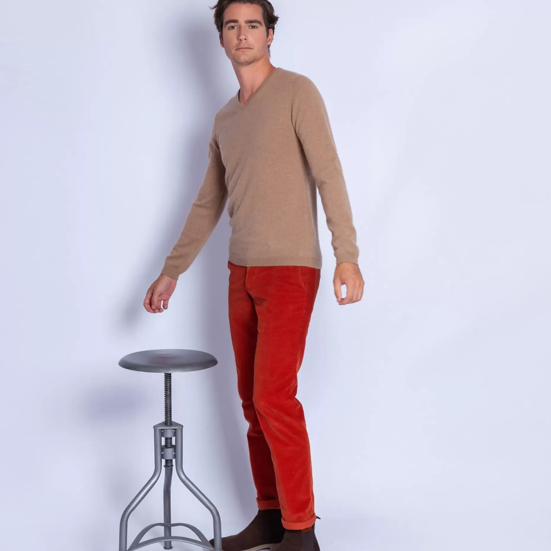 Maison Montagut Pulls>Pull Col V En Cachemire - Ferdinand