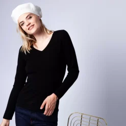 Maison Montagut Pulls>Pull Col V En Cachemire Intemporel - Eniva