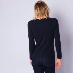 Maison Montagut Pulls>Pull Col V En Cachemire Intemporel - Eniva