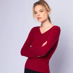 Maison Montagut Pulls>Pull Col V En Cachemire Intemporel - Eniva