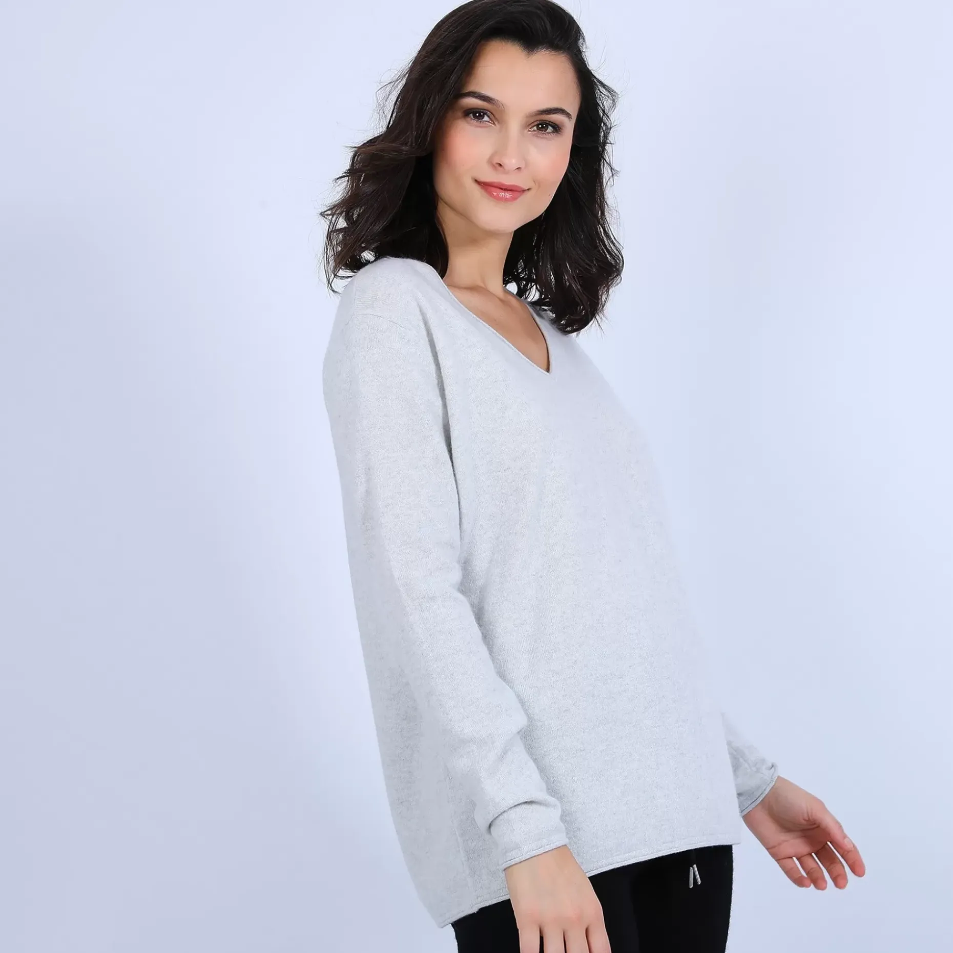 Maison Montagut Pulls>Pull Col V En Cachemire - Olga