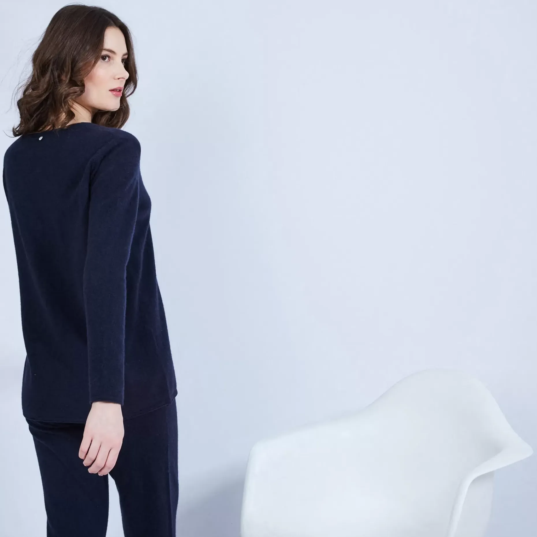 Maison Montagut Pulls>Pull Col V En Cachemire - Olga
