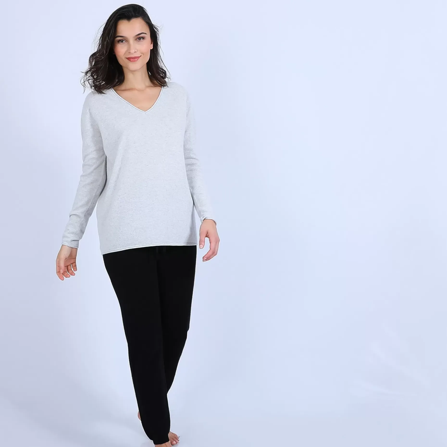 Maison Montagut Pulls>Pull Col V En Cachemire - Olga