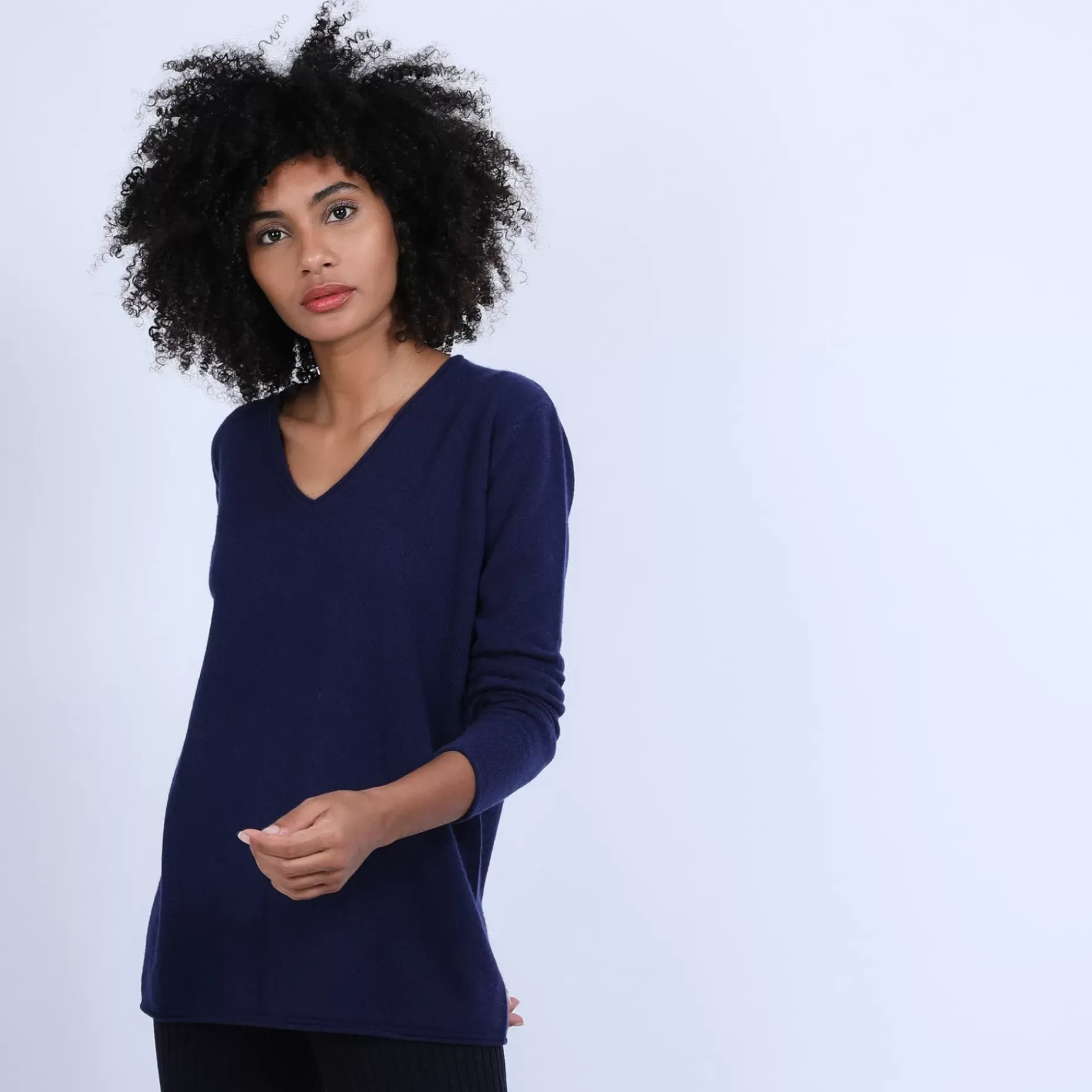 Maison Montagut Pulls>Pull Col V En Cachemire - Olga