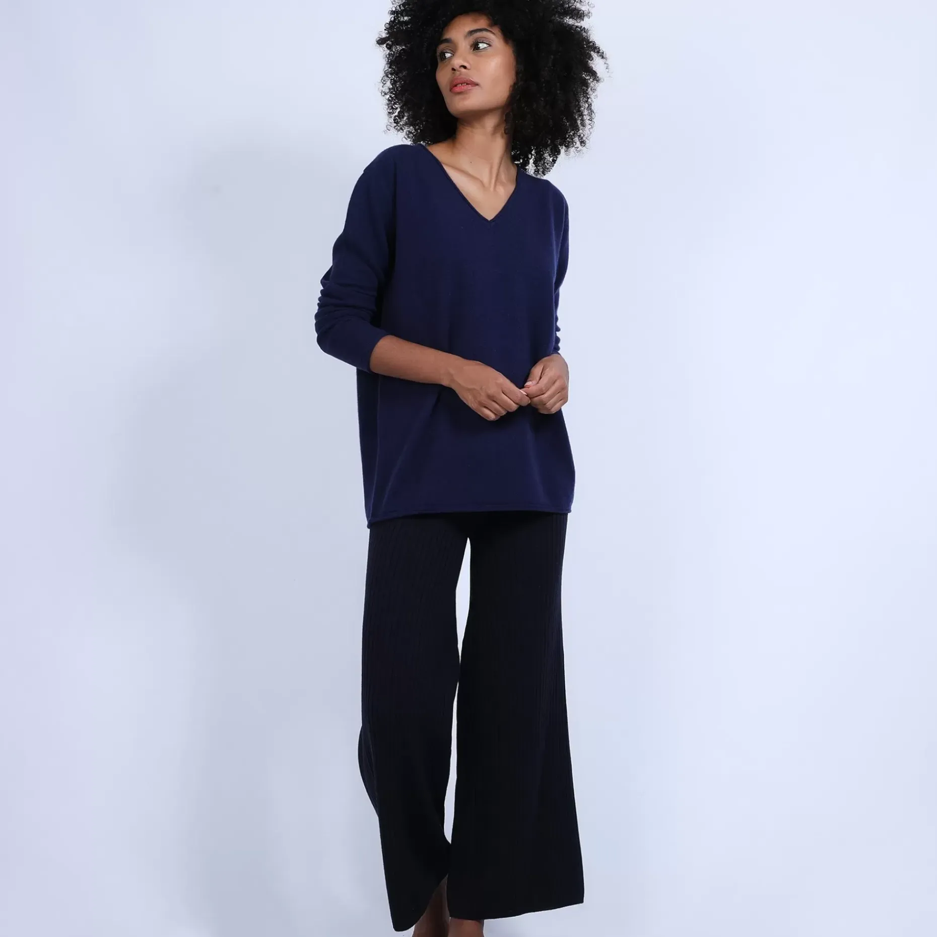 Maison Montagut Pulls>Pull Col V En Cachemire - Olga