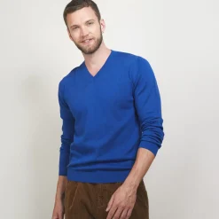 Maison Montagut Pulls>Pull Col V En Coton Cachemire - Brent