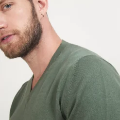 Maison Montagut Pulls>Pull Col V En Coton Cachemire - Brent