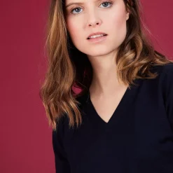 Maison Montagut Pulls>Pull Col V En Laine - Baobab