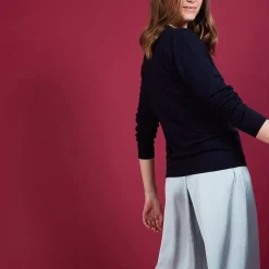 Maison Montagut Pulls>Pull Col V En Laine - Baobab