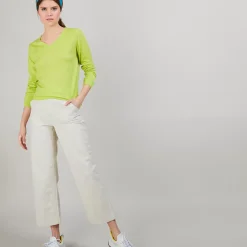 Maison Montagut Pulls>Pull Col V En Laine - Baobab