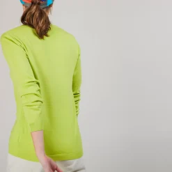 Maison Montagut Pulls>Pull Col V En Laine - Baobab