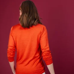 Maison Montagut Pulls>Pull Col V En Laine - Baobab