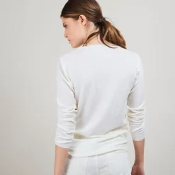 Maison Montagut Pulls>Pull Col V En Laine - Baobab
