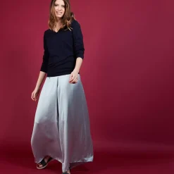 Maison Montagut Pulls>Pull Col V En Laine - Baobab