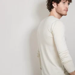 Maison Montagut Pulls>Pull Col V En Laine Et Soie - Basil