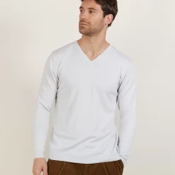 Maison Montagut Pulls>Pull Col V En Laine Et Soie - Bessie