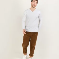 Maison Montagut Pulls>Pull Col V En Laine Et Soie - Bessie