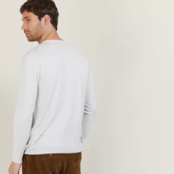Maison Montagut Pulls>Pull Col V En Laine Et Soie - Bessie