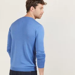 Maison Montagut Pulls>Pull Col V En Laine Et Soie - Bessie