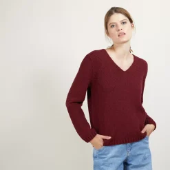 Maison Montagut Pulls>Pull Col V En Laine Et Soie - Blovis