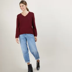 Maison Montagut Pulls>Pull Col V En Laine Et Soie - Blovis