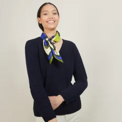 Maison Montagut Pulls>Pull Col V En Laine Et Soie - Blovis