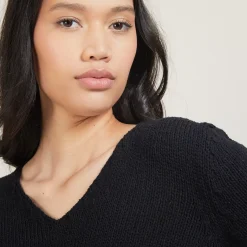 Maison Montagut Pulls>Pull Col V En Laine Et Soie - Blovis