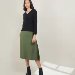 Maison Montagut Pulls>Pull Col V En Laine Et Soie - Blovis