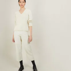 Maison Montagut Pulls>Pull Col V En Laine Et Soie - Blovis
