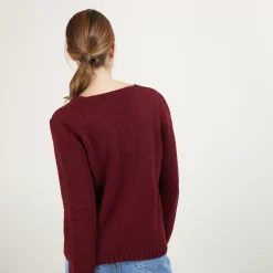 Maison Montagut Pulls>Pull Col V En Laine Et Soie - Blovis
