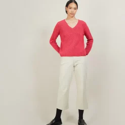 Maison Montagut Pulls>Pull Col V En Laine Et Soie - Blovis