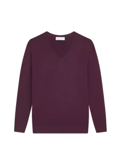 Maison Montagut Pulls>Pull Col V En Laine Merinos - Arya