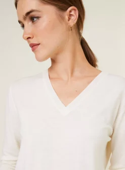Maison Montagut Pulls>Pull Col V En Laine Merinos - Arya