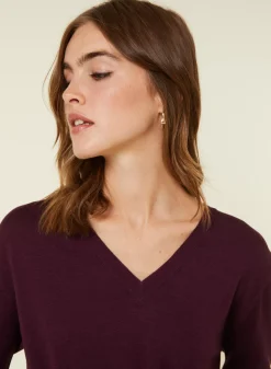 Maison Montagut Pulls>Pull Col V En Laine Merinos - Arya