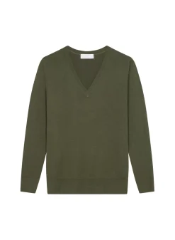 Maison Montagut Pulls>Pull Col V En Laine Merinos - Arya