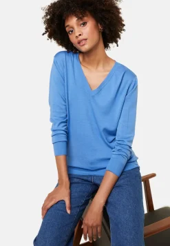 Maison Montagut Pulls>Pull Col V En Laine Merinos - Arya