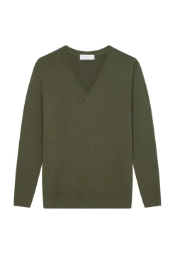 Maison Montagut Pulls>Pull Col V En Laine Merinos - Arya
