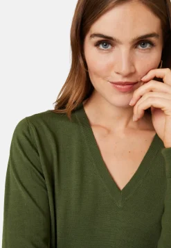 Maison Montagut Pulls>Pull Col V En Laine Merinos - Arya